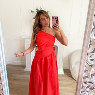 ROBE FENTE MONOMANCHE CORAIL NEON