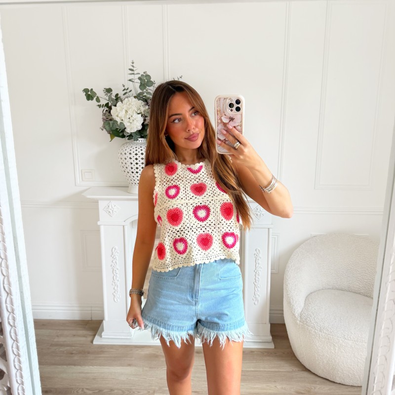 SHORT EN JEAN CLAIR DESTROY