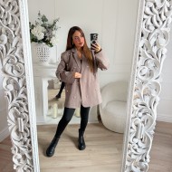 BLAZER OVERSIZE TAUPE COEURS BLAZER OVERSIZE TAUPE COEURS