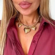 COLLIER COEURS GOLD