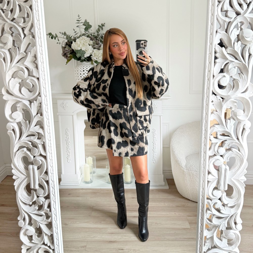 JUPE SHORT LEOPARD JUPE SHORT LEOPARD