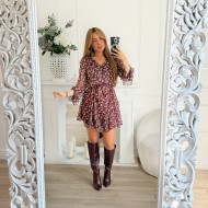 BOTTES SIMILI CUIR BURGUNDY