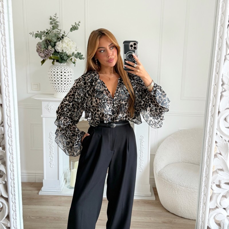 PANTALON TAILLEUR AVEC CEINTURE CUIR