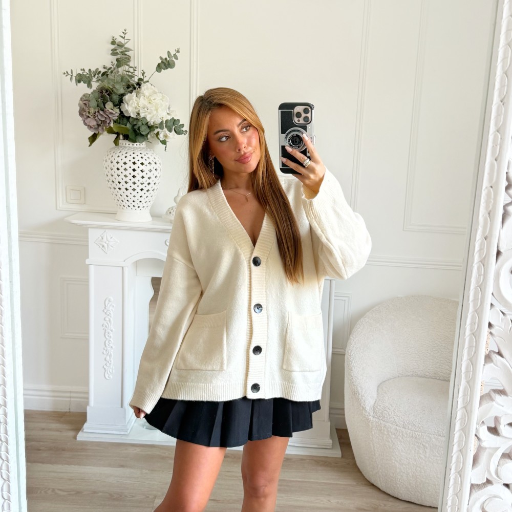 GILET BEIGE POCHES