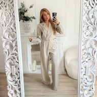 PANTALON TAUPE CHINÉ