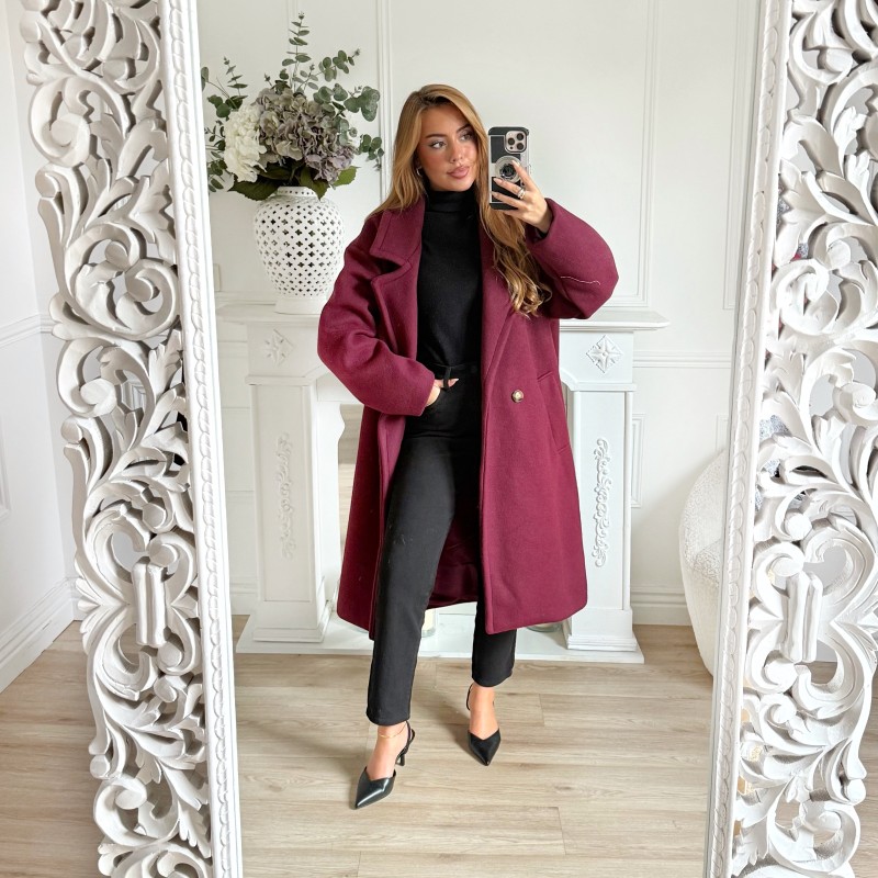 MANTEAU OVERSIZE BURGUNDY