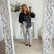 JEAN MOM FIT STRETCH GRIS DÉLAVÉ JEAN MOM FIT STRETCH GRIS DÉLAVÉ