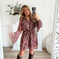ROBE FLEURIE CHOCO
