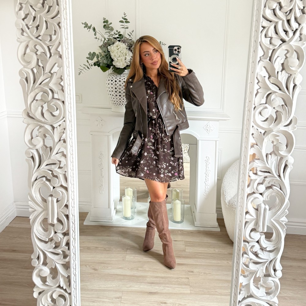 ROBE FLEURIE CHOCO ROBE FLEURIE CHOCO