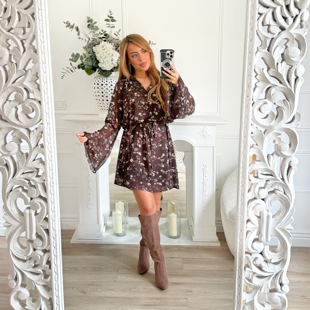 ROBE FLEURIE CHOCO ROBE FLEURIE CHOCO
