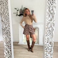 SHORT SUEDINE LEOPARD