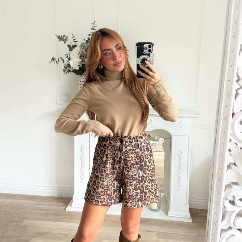 SHORT SUEDINE LEOPARD SHORT SUEDINE LEOPARD