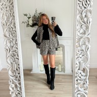 VESTE SANS MANCHE LEOPARD VESTE SANS MANCHE LEOPARD
