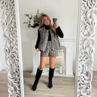 VESTE SANS MANCHE LEOPARD VESTE SANS MANCHE LEOPARD