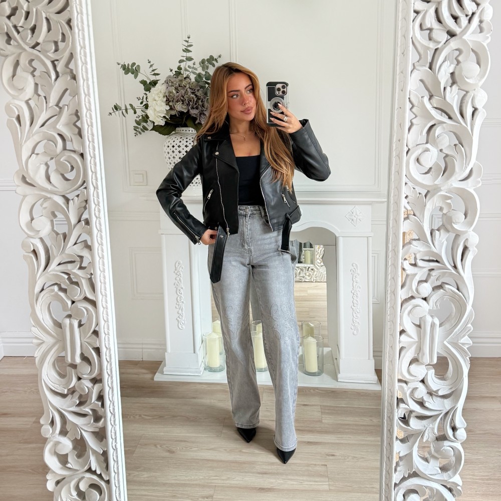 PERFECTO SIMILI CUIR BLACK