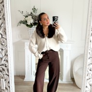 GILET NINA AVEC COL FOURRURE