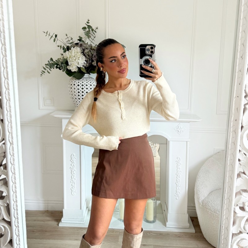 JUPE SHORT CHOCO JUPE SHORT CHOCO