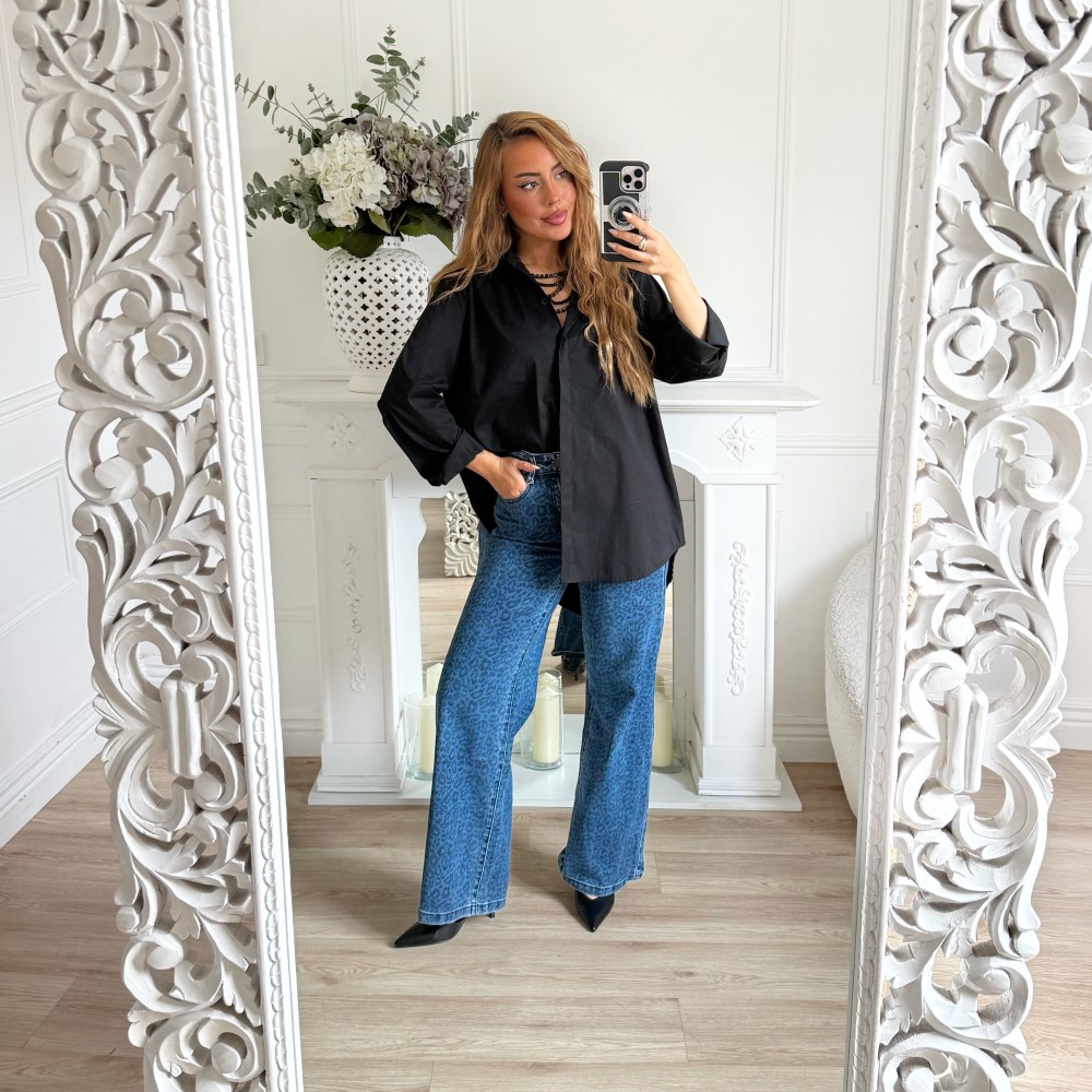 JEAN MOTIFS DINA WIDE LEG