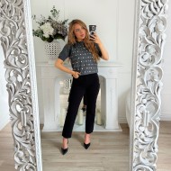 PULL GRIS CLOUTÉ ANGELINA