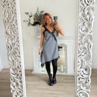 ROBE BRODERIE GRISE CAROLINE