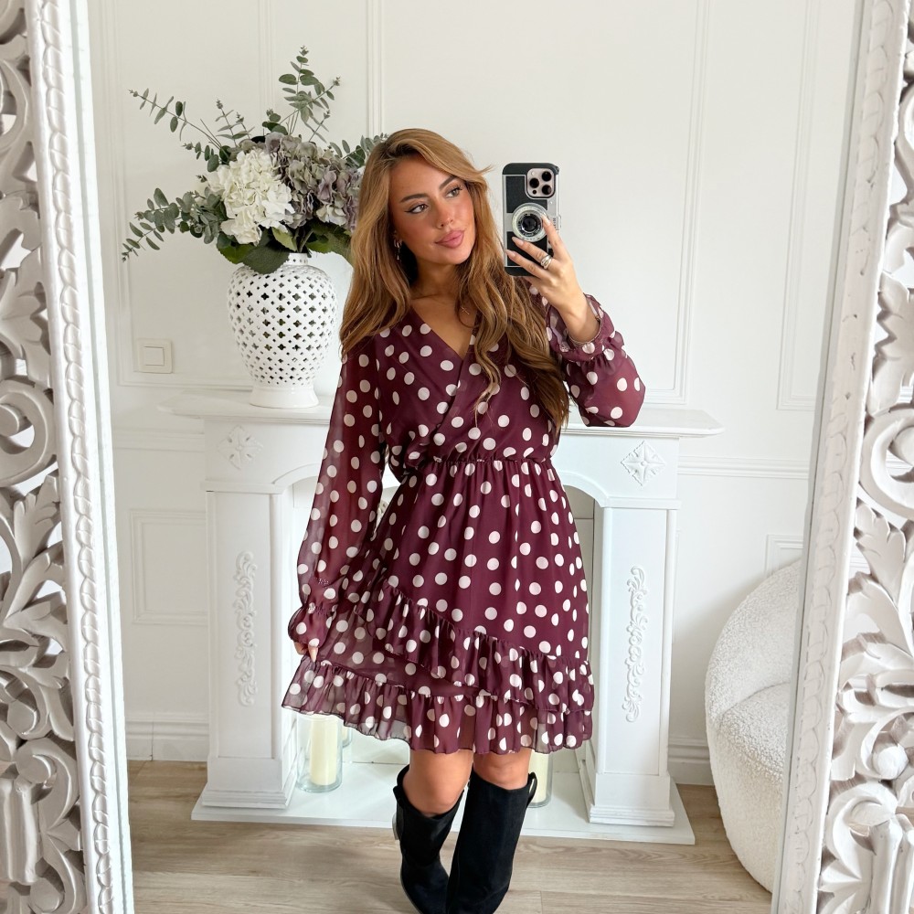 ROBE POIS BURGUNDY AURORE