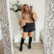 SHORT BLACK AVEC CEINTURE MAEVA