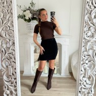 JUPE MAILLE BLACK LARA