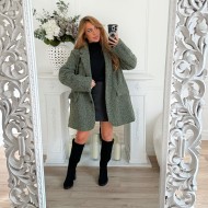 BLAZER OVERSIZE LAINE BOUILLIE KAKI