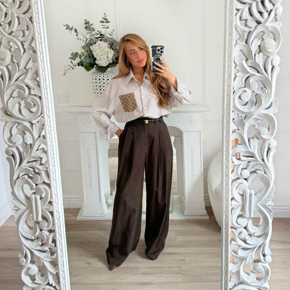 PALAZZO CHOCO EN JEAN FLUIDE