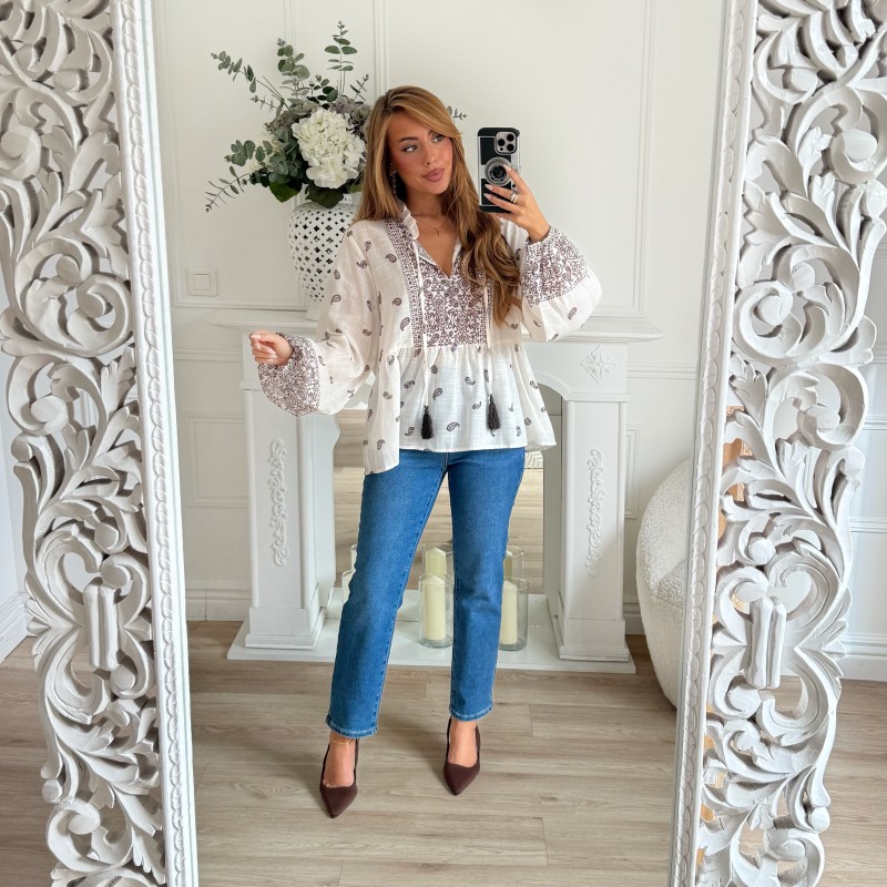 BLOUSE BOHO CHOCO