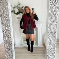 VESTE SANS MANCHE MOUMOUTE BORDEAUX