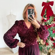 COMBINAISON ORIANE BURGUNDY