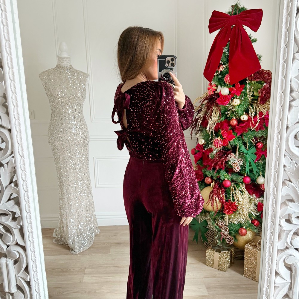 COMBINAISON ORIANE BURGUNDY